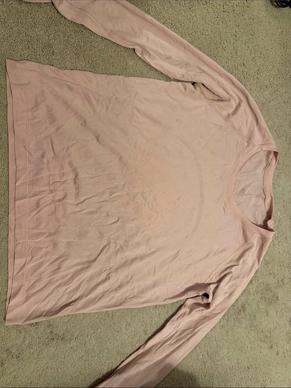 lululemon athletica Long Sleeve Crewneck Tee in Light Pink